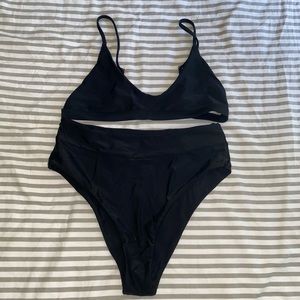 Black high waisted bikini